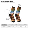 thumbnail image 2 of Bingfone Compression Socks for Women and Men Long Socks for Running Athletic Cycling Nurse- Colorful Maple Leaf Beach Turtle, 2 of 6