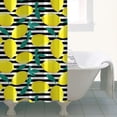 thumbnail image 4 of Yellow Lemon Fruit Leaves BlackWhite Pattern Shower Curtain 36"x72" ,Bathroom Decorative Shower Curtains Set with 12 Hooks,Modern Waterproof Washable Shower Curtain, 4 of 6