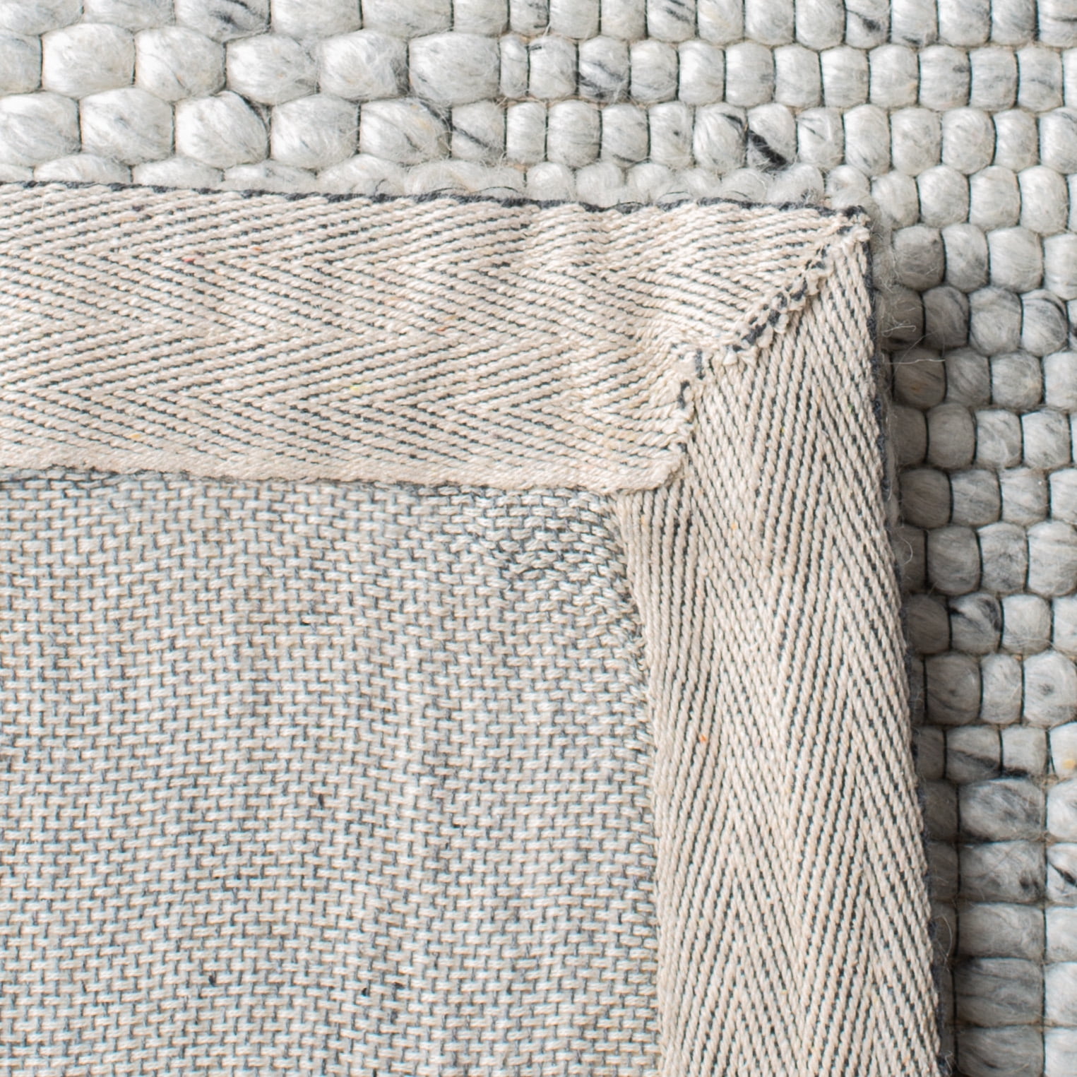 SAFAVIEH Marbella Easton Checkered Area Rug, Light Grey, 6' x 6' Square