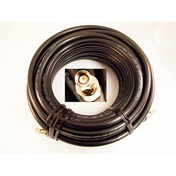 SMA male with 50 feet of CLF400 (low-loss) cable  SMA-male connector