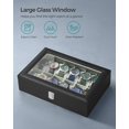 thumbnail image 4 of Caja para relojes SONGMICS de 12 ranuras con tapa de cristal y almohadas extraíbles, 4 of 9