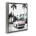 thumbnail image 4 of Stupell Industries Tropical Cruise Antique Car Transportation Painting Gray Floater Framed Canvas Art Print Wall Art, 25 x 25, 4 of 10