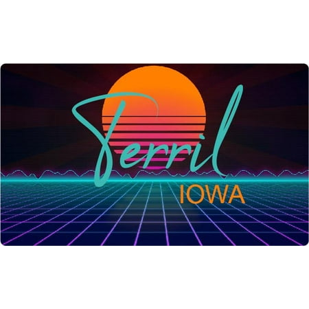 

Terril Iowa 4 X 2.25-Inch Fridge Magnet Retro Neon Design