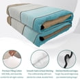 thumbnail image 4 of Twin XL Quilt Set 68''x98'', Teal Brown Ombre Lightweight Summer Bedspread Coverlet Set with 2 Pillow Shams, Vintage Country Wooden Breathable All Season Quilt Bedding for Dorm/Guest Room, 4 of 9