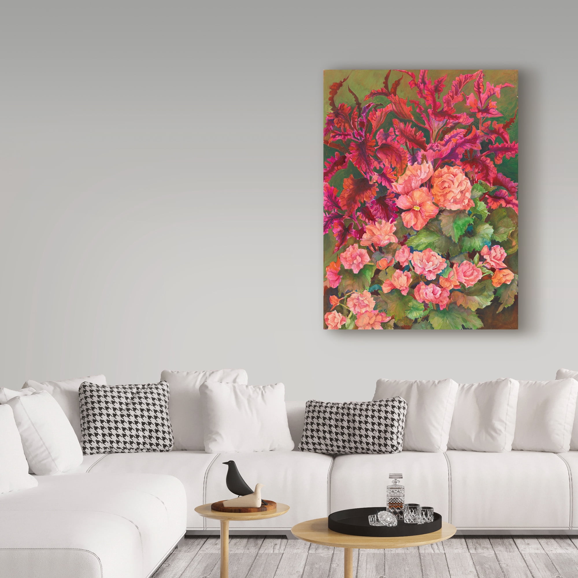 Trademark Fine Art 'Coleus And Begonias' Canvas Art by Joanne Porter