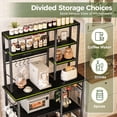 thumbnail image 6 of Amadwell 39.4" Large Bakers Rack, 6-Tier Microwave Stand with Power Outlets, Kitchen Shelf with Wire Basket, 6 of 8