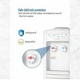 thumbnail image 5 of Water Cooler Dispenser, Hot&Cool Top Loading Water Dispenser 5 Gallons Water Coolers with Child Safety Lock Removable Drip Tray & Storage Cabinet(White), 5 of 8