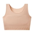 thumbnail image 3 of Seamless Compression Yoga Bra for Daily Casual Wear with Flat Shaping and Maximum Coverage Racerback Wireless Bust Support for Fitness and Workouts, XXL, Khaki, 3 of 6