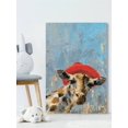 thumbnail image 5 of Marmont Hill Giraffe's Red Hat Canvas Wall Art, 5 of 7