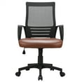 thumbnail image 6 of Renwick Midback Ergonomic Office Chair with Faux Leather Seat, Set of 2, Brown, 6 of 13