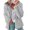 Light Gray, variant on Womens Zip Up Fluffy Jackets Fleece Fuzzy Hoody Coats Casual Long Sleeve Outerwear Cardigan with Pockets