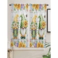 thumbnail image 5 of Sunflowers Bathroom Window Curtain, Spring Flowers Gnomes Hydrangea Daisy Wood Light Filtering Coffee Kitchen Curtains, Bedroom Living Room Curtains 2 Panel 84"x63", 5 of 6