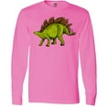 thumbnail image 3 of Inktastic Smiling Stegosaurus Long Sleeve T-Shirt, 3 of 5