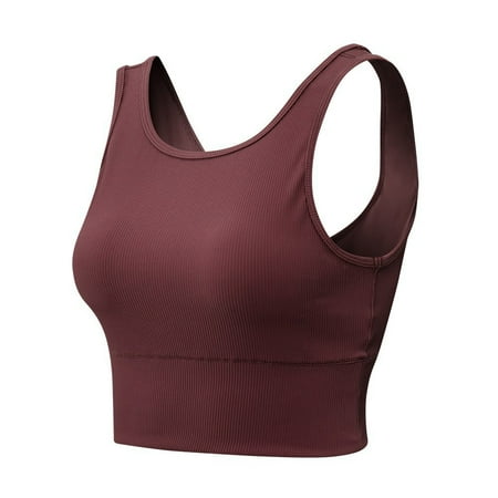 

Yoga Tight Vest Runs Fitness Clothes Breathable High Elastic Sensual Dry Sports Vest Bra Red XL