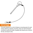 thumbnail image 3 of Ball Locking Pins with Button Handle, 6mm Pin Dia. 50mm Usage Length Push-Button Quick Release Pin with Lanyard Cable, 3 of 6