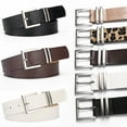 thumbnail image 3 of Women's Leopards Print Wide Belt Adjustable PU Leather Fashion Accessory With Detachable Buckles, 3 of 9