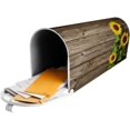 thumbnail image 5 of Hipster Sunflowers On Wooden Background Mailbox Covers Magnetic Post Letter Box Cover for Garden Yard Decor Outside Home Standard 21x18 in, 5 of 6