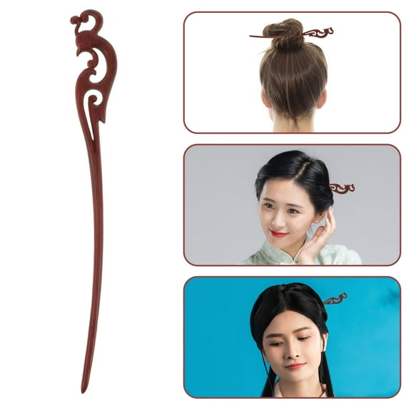 Masteelf Wood Hair Stick Elegant Wooden Hair Stick For Women Vintage Chinese Hairpin For Buns Hair Styling Hair Stick Antique Style Hair Stick