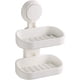 thumbnail image 1 of Jabonera de doble capa con ventosa, soporte de esponja fuerte para ducha, baño, bañera y fregadero de cocina, sin taladros, extraíble Adepaton LXY54, 1 of 7