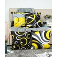 thumbnail image 2 of Yellow and Black Throw Pillow Covers 18x18 Inches Set of 4 Decor Decorative Throw Pillow Cover Abstract Modern Geometric Square Cushion Cases for Sofa Bed Couch, 2 of 6