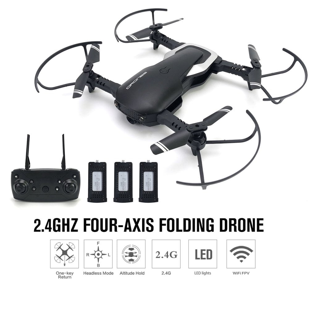 H2 Foldable RC Drone with 720P HD Camera FPV RC Helicopter Aircraft Toys Black Walmart Canada