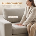 thumbnail image 4 of JULY'S SONG 47" W Accent Chair and A Half, Modern Oversized Reading Chair for Bedroom Room, Linen Fabric Living Room Chairs in Extra Wide Seat, Comfy Chair with Washable Covers,Oatmeal, 4 of 12