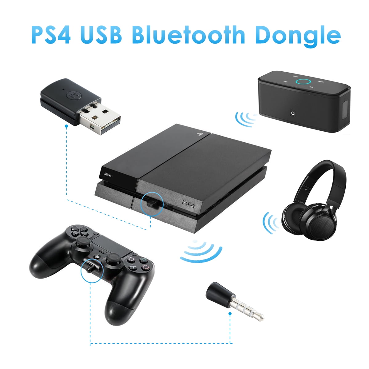 Bluetooth Dongle Latest Version Usb Adapter Wireless Receiver For Ps4 Headset Playstation 4 Wireless Ps4 Bluetooth Adapter Receiver Microphone Walmart Com Walmart Com