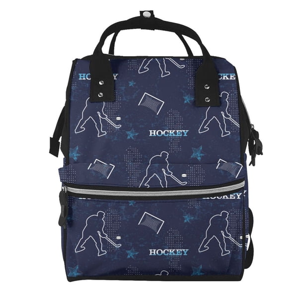 Easygdp Hockey Players para Bolsa de Bebé de Gran Capacidad con Múltiples Bolsillos, Bolsa de Pañales para Padres, Bolsa de Viaje Organizada y Elegante