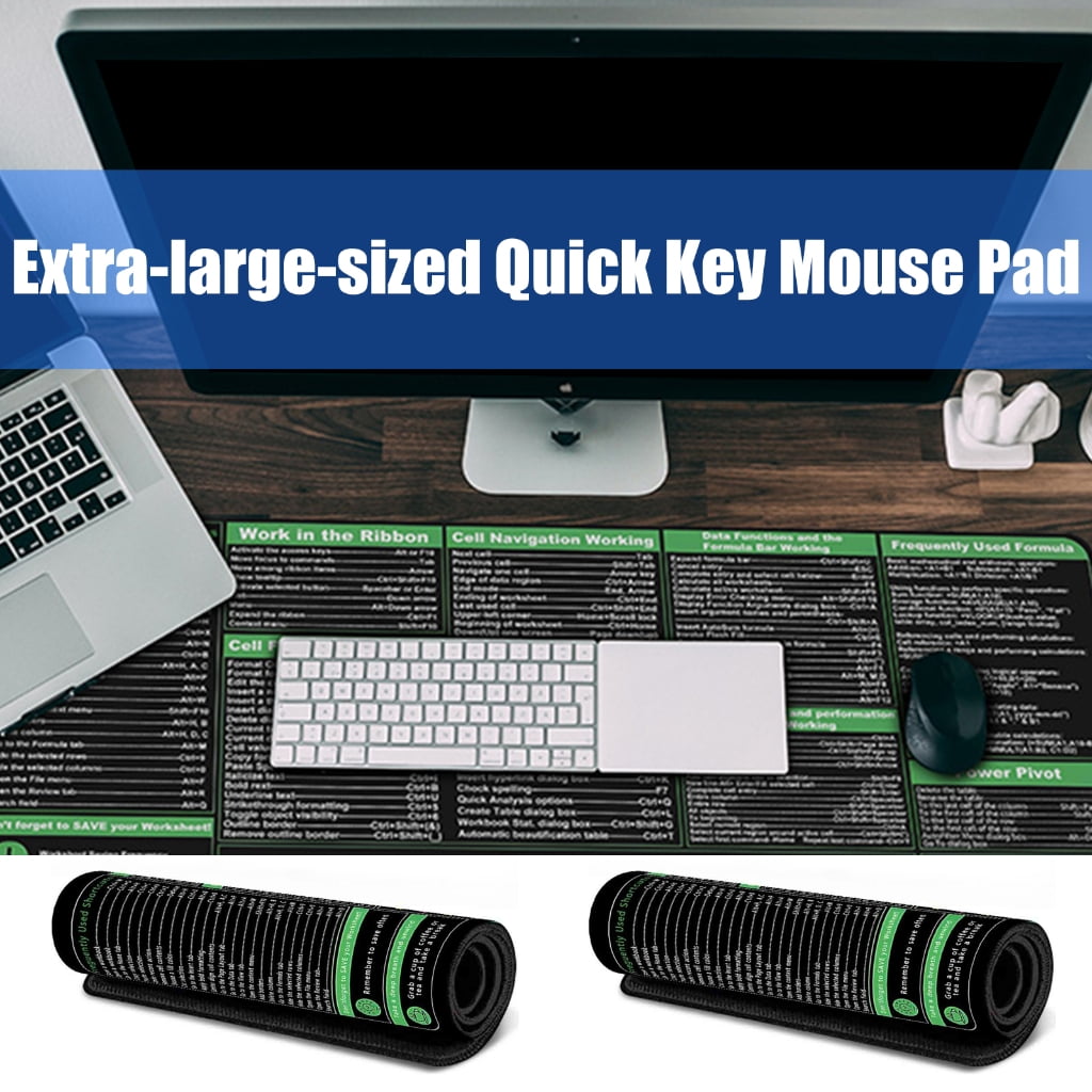 400x900x3mm Large Keyboards Mouse Pad Featuring Word Shortcut for Office Software Use and Gaming with