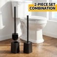 thumbnail image 4 of propuri 2Pack Toilet Bowl Brush and Holder Set - Toilet Scrubber Brush,Cleaning Brush,Bathroom Decor,Cleaning Supplies,Household Essentials,Black, 4 of 6