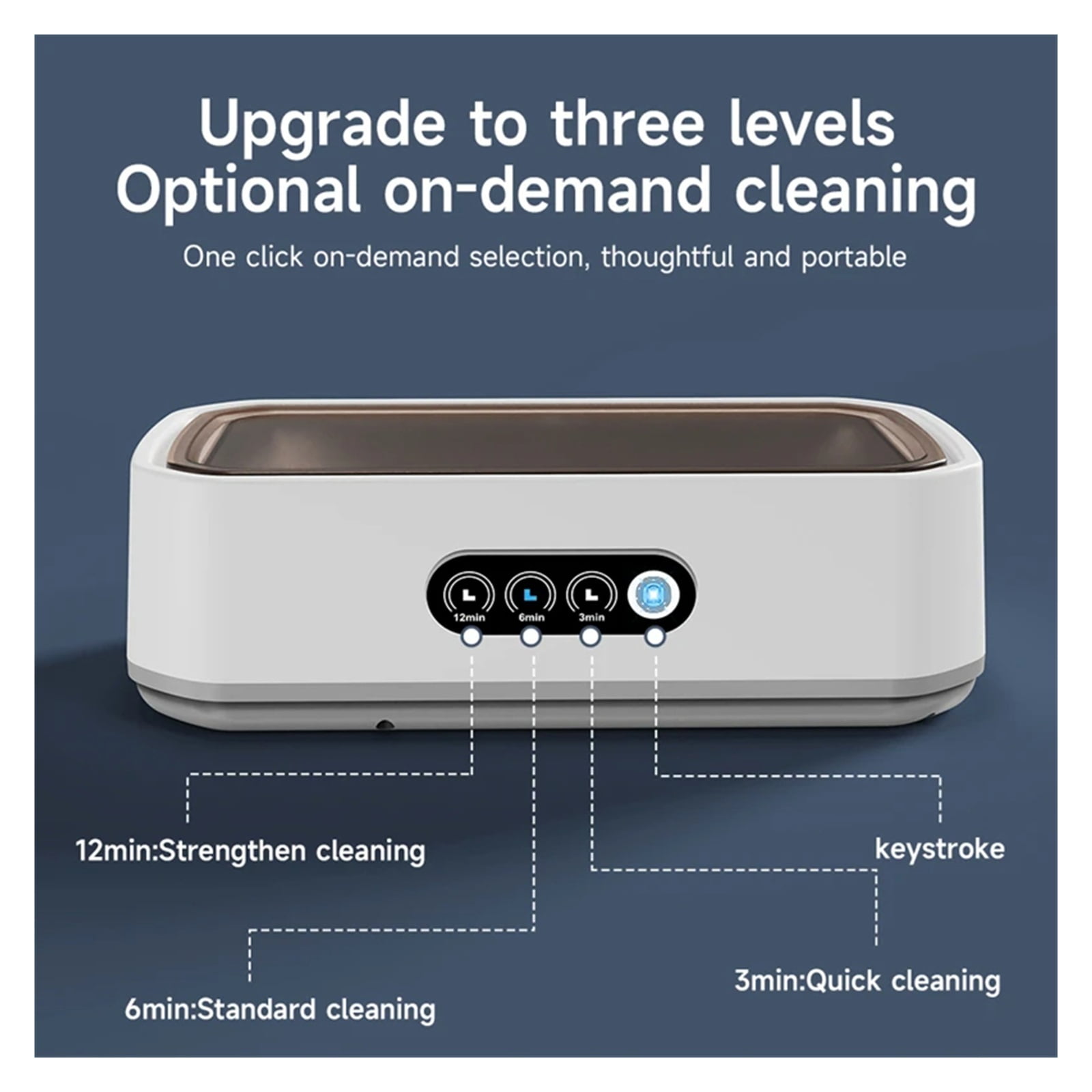 Black Ultra Machine Glasses Cleaning Machine Large Capacity Jewelry Braces Professional Cleaner ,Convenient to Use