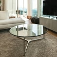thumbnail image 2 of Dulles Glass 56" Round Table Top 1/2" Thick, Beveled Polished Tempered Glass for Indoor Dining or Outdoor Patio, 111 Pounds, 2 of 7