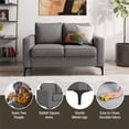 thumbnail image 4 of Hillsdale Furniture Alamay Upholstered Fabric Loveseat Smoke Gray, 4 of 14