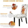 thumbnail image 4 of Christmas Chair Cover Set of 4 Gingerbread Winter Dining Room Slipcovers Stretch Parsons Chair Seat Protectors Xmas Holiday Decor-4PCS, 4 of 7