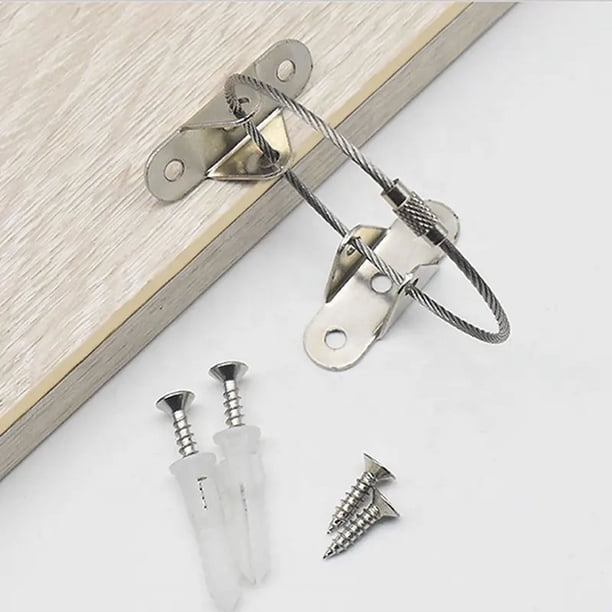Anclajes Antipunta Para Muebles (2 Juegos), Anclaje De Pared Para Muebles De Alta Resistencia, Correas Ajustables Para Terremotos, Anclajes De Muebles Para Prueba De Bebés, Color Negro