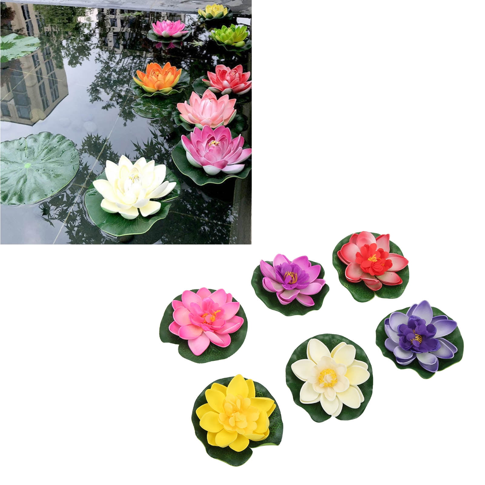 EBTOOLS Artificial Pond Plants,6pcs Artificial Pond Plants 6 Colors