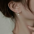 thumbnail image 3 of Sterling Silver Small Love Heart Huggie Hoop Earrings for Women Tiny CZ Heart Hoop Earrings Huggie Valentines Day Earrings, 3 of 5