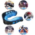 thumbnail image 4 of Paquete de 2 protectores bucales suaves número uno con correa, protector bucal deportivo profesional para boxeo, jujitsu, MMA, fútbol, ​​baloncesto, hockey,, 4 of 5