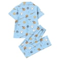thumbnail image 5 of JAJAHO Women Halloween Pajamas Set 2 Piece Pjs Pumpkin Ghost Printed Short Sleeve Button Shirt With Pants Set, 5 of 5