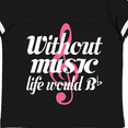 thumbnail image 4 of Inktastic Without Music Life Would Be Flat Girls Toddler T-Shirt, 4 of 5