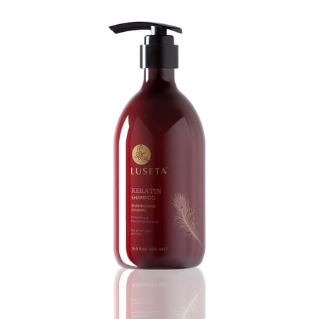 Luseta Keratin Smooth Shampoo for Straight & Wavy Hair, 16.9