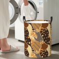 thumbnail image 7 of TEQUAN Waterproof Laundry Hampers, Vintage Indonesian Traditional Ethnic Style Pattern Clothes Storage Basket with Handle (M), 7 of 7