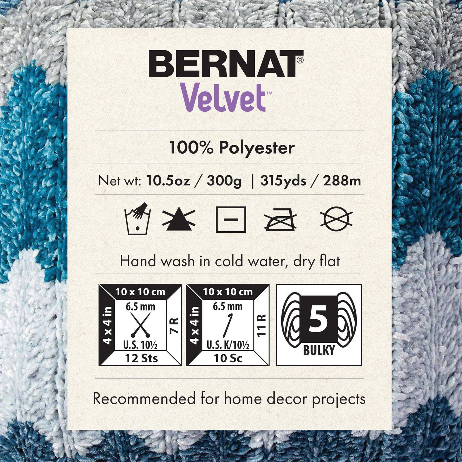 Bernat® Fil Velvet™, Polyester #5 Volumineux, 10,5oz/300g, 315 Yards Fil encombrant polyester n°5
