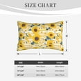 thumbnail image 3 of Plush Throw Pillow Covers, Striped Sunflower Daisy Pillow Cases with Invisible Zipper, Breathable Microfiber Pillow Cases Standard Size for Sleeping Bedroom Sofa Living Room 16x24, 3 of 5