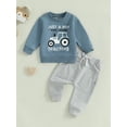 thumbnail image 4 of Elippeo Baby Boy Fall Outfits Long Sleeve Tractor Graphic Tops + Pants Set Toddler Warm Clothes 6 12 18 24 Months 3 4 5 Years, 4 of 9