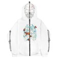 thumbnail image 2 of Sudadera con esternón oscura Y2K europea y americana, sudaderas con capucha para hombres y mujeres, pareja gótica, sudadera con cremallera larga de gran tamaño Harajuku, 2 of 5