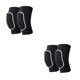 thumbnail image 4 of Soidarity Rodilleras de tela transpirable de alta elasticidad para deportes y baile, voleibol, rodilleras deportivas para niños, negro + blanco, Negro+Blanco Como se muestra 2piezas, 4 of 6