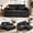 73"Black+Chenille, variant on 82" Queen Size Sofa Bed, Loveseat Sleeper Sofa with Pull Out Bed, Swivel Table and USB, Modern 2 Seater Convertible Chenille Couch for Living Room Bedroom Apartment,Black