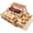 Pine Wood 4 Tier, variant on Acacia Wood 4 Tiered Serving Tray for Party, 16.7" x 7.7" Cupcake Stand Foldable Dessert Table Display Set Charcuterie Boards for Birthday Wedding Veggie Fruit