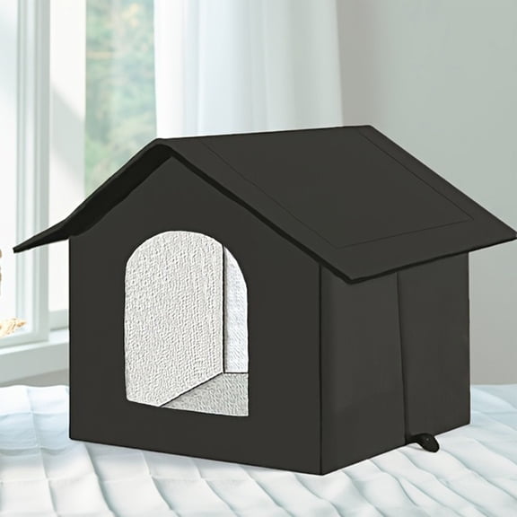 Indoor & Outdoor Dog Cat House with Built-in Insulation Aluminum Foil – Waterproof Warm Pet Bed Kennel Cave for Small Medium Large Dogs & Cats, Weatherproof Feral Shelter Tent